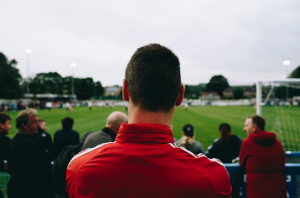 man watching a game
