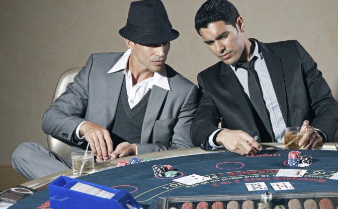 discussing poker